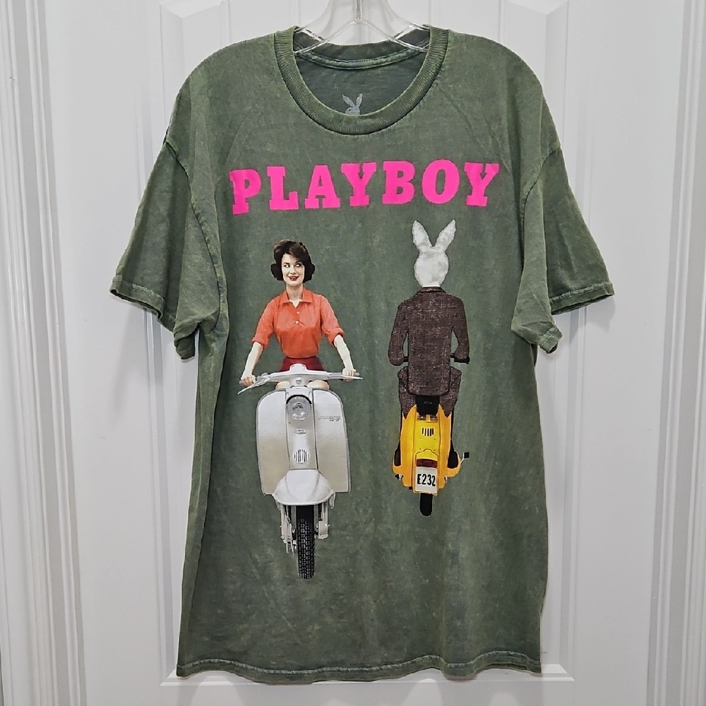 Playboy Dark Green Logo T-Shirt